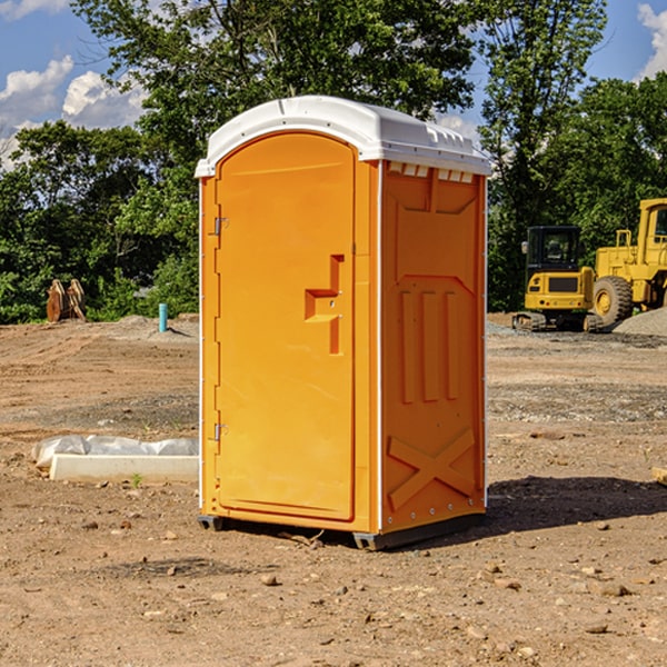 how often are the porta potties cleaned and serviced during a rental period in Langley